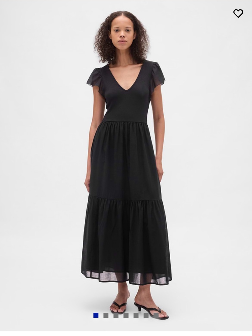 Gap Modern Mixed Media Ruffle Maxi Size Medium NWT